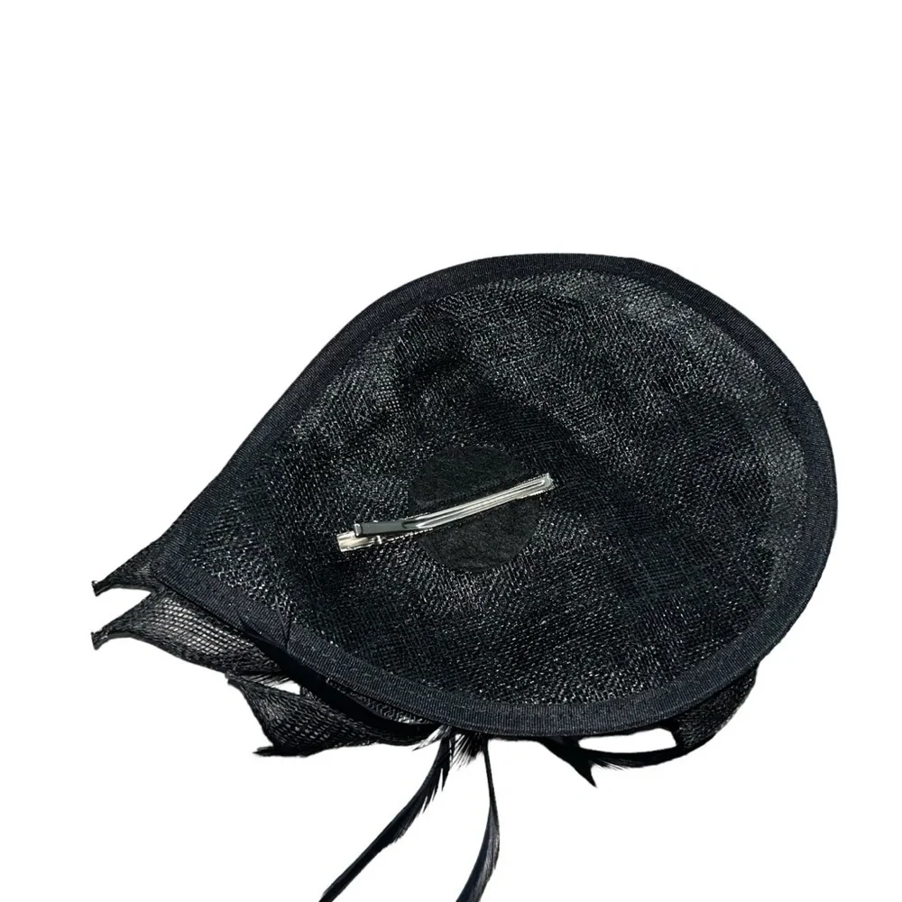 NWOT Black Color Fascinator Hat for Women Tea Party Wedding Kenturky Derby Hat